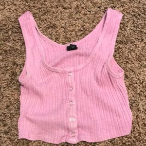 Light pink cropped shirt